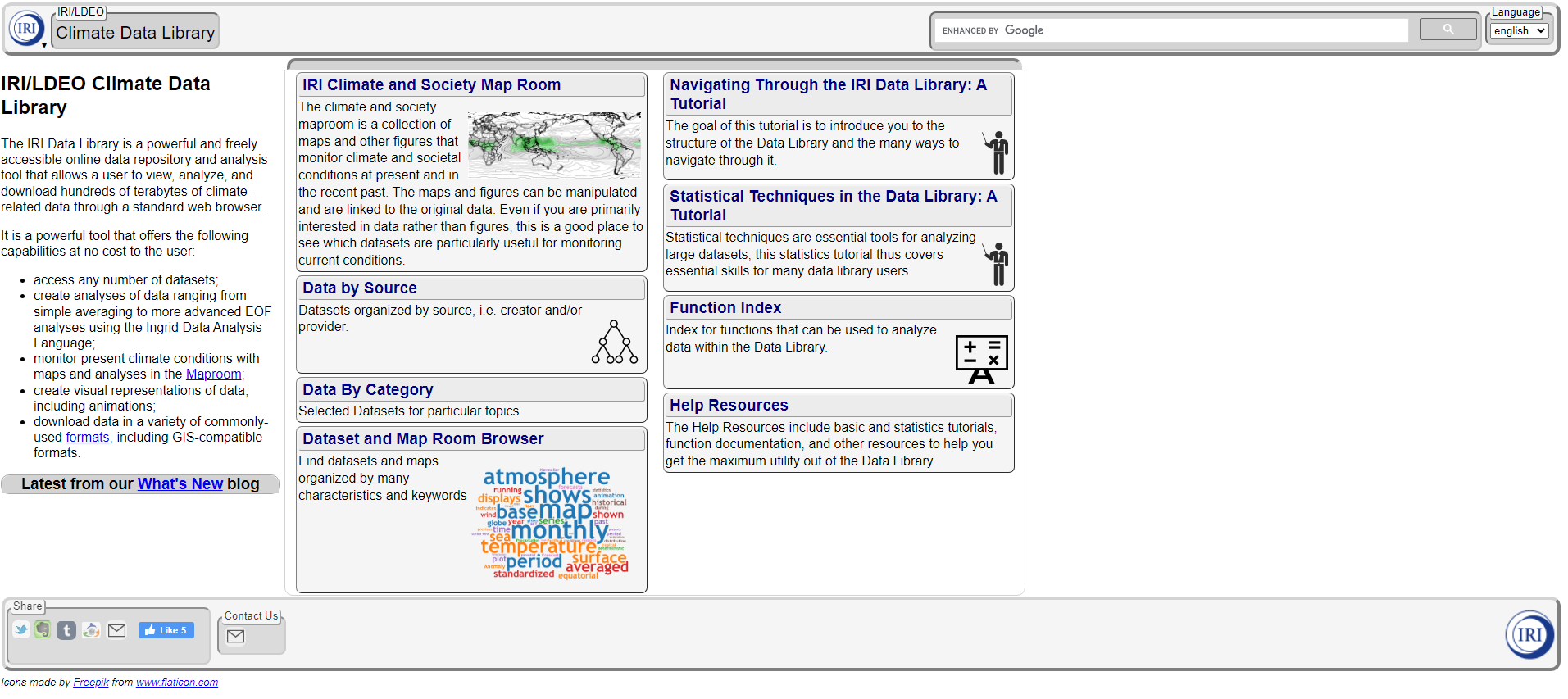 IRI Data Library website 