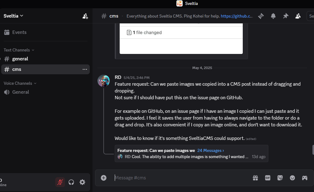 Sveltia CMS Discord