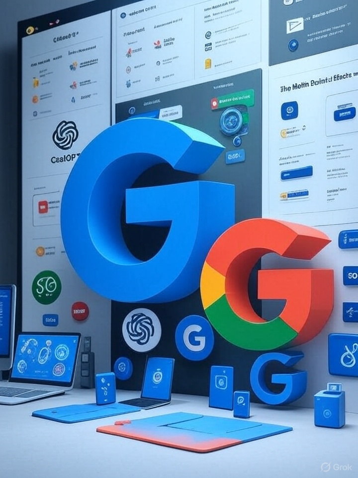 big google logo with small chatGPT logo