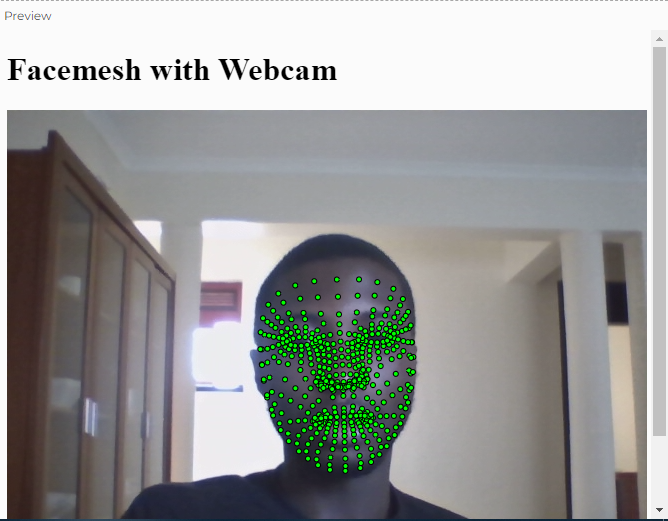 face mesh detection p5js with Richard Djarbeng