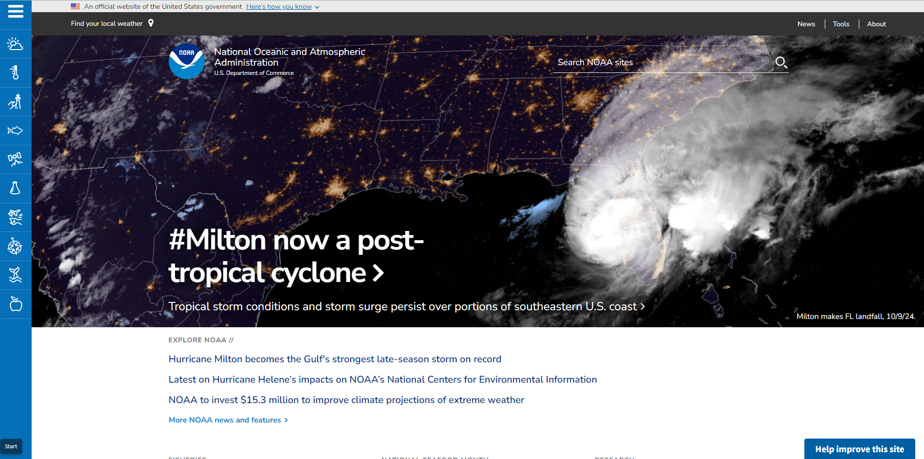 NOAA (National Oceanic and Atmospheric Administration) website 